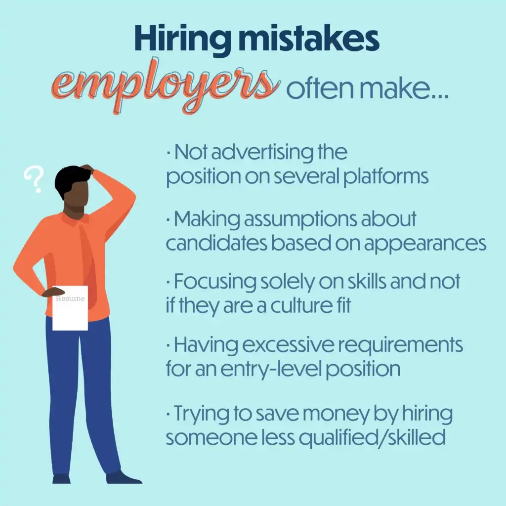 common mistakes employers make during hiring