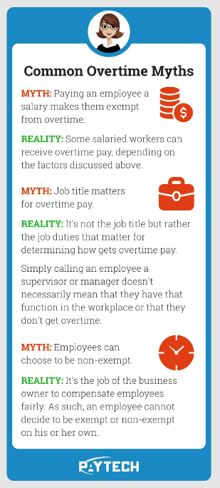myths surrounding overtime pay rules